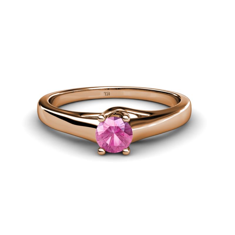 Nixie 0.53 ct Pink Sapphire Round (5.00 mm) Solitaire Engagement Ring  