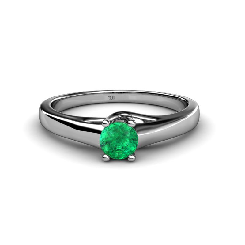 Nixie 0.40 ct Emerald Round (5.00 mm) Solitaire Engagement Ring  