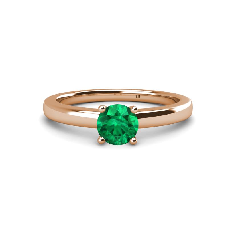 Kyle 6.00 mm Round Emerald Solitaire Engagement Ring 