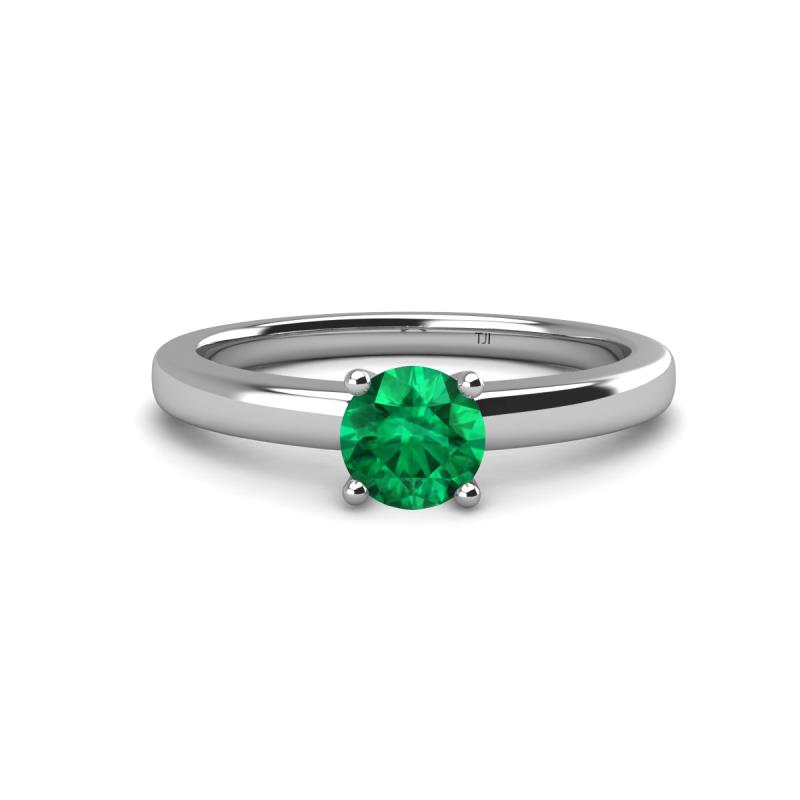 Kyle 6.00 mm Round Emerald Solitaire Engagement Ring 