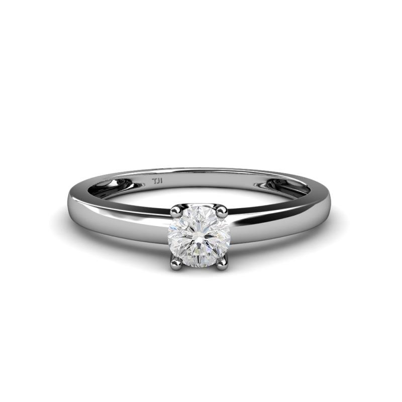 Ilone White Sapphire Solitaire Engagement Ring 
