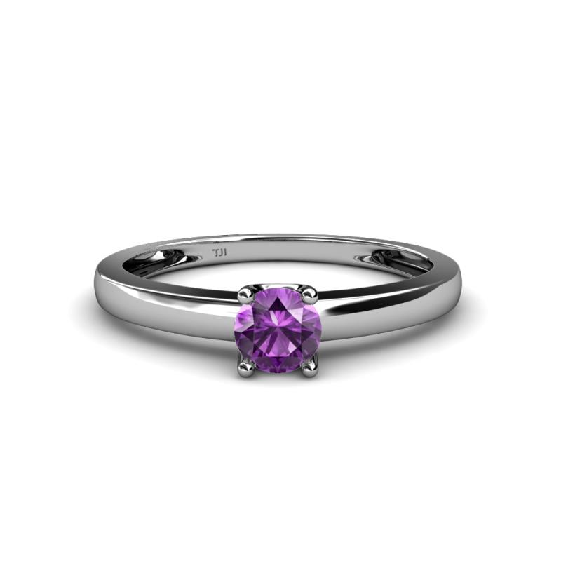 Ilone Amethyst Solitaire Engagement Ring 