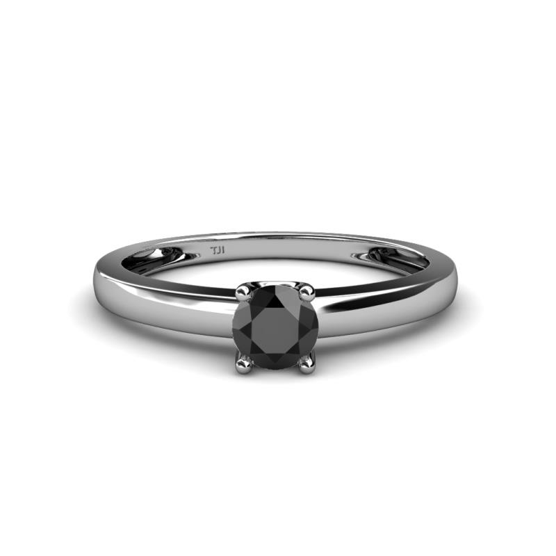 Ilone Black Diamond Solitaire Engagement Ring 