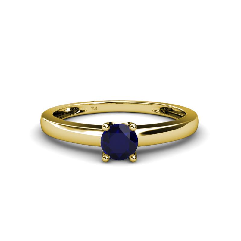 Ilone Blue Sapphire Solitaire Engagement Ring 