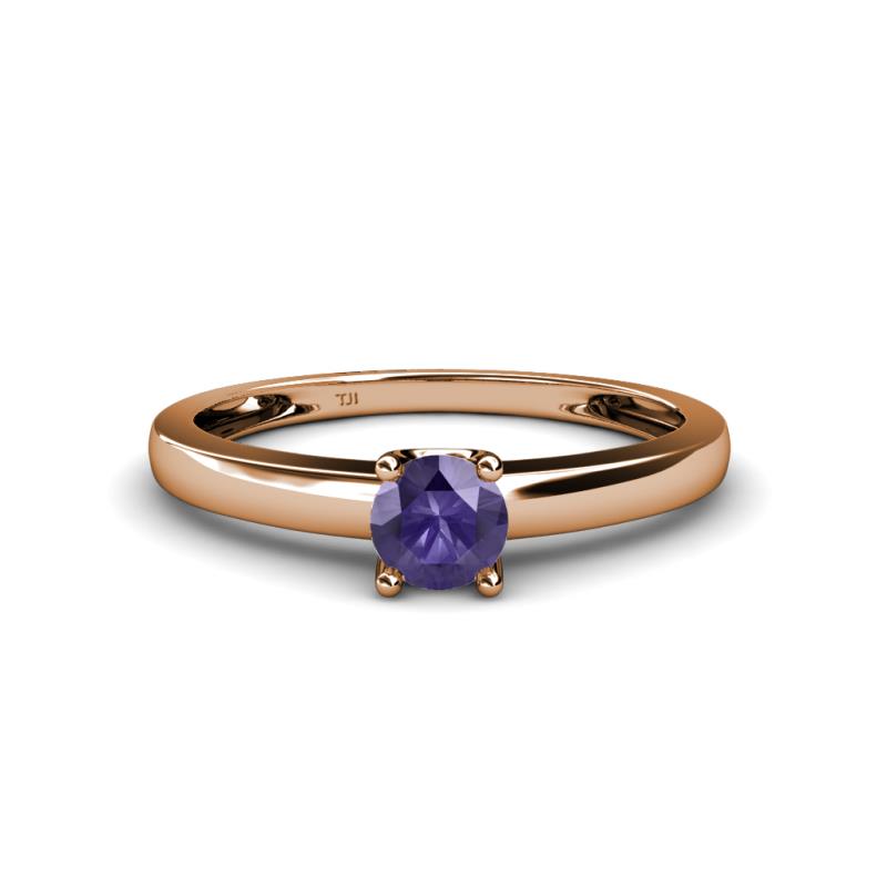 Ilone Iolite Solitaire Engagement Ring 