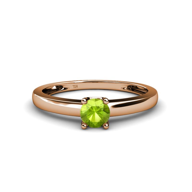Ilone Peridot Solitaire Engagement Ring 