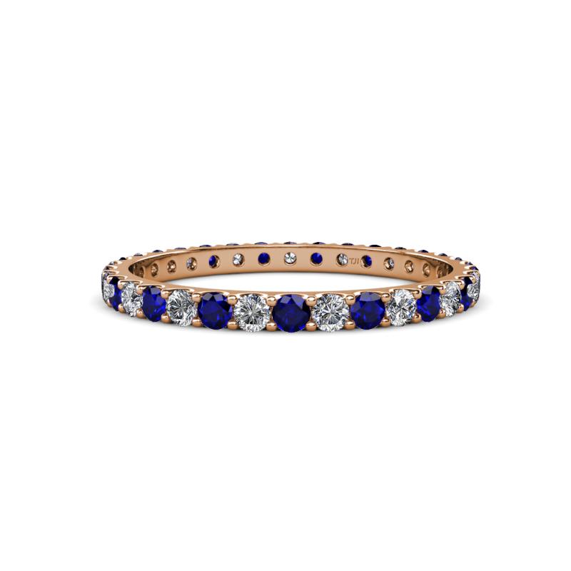 Audrey 2.00 mm Blue Sapphire and Diamond Eternity Band 