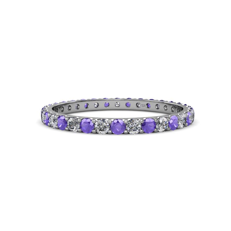 Audrey 2.00 mm Iolite and Diamond Eternity Band 