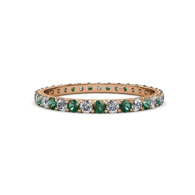 Audrey 2.00 mm Diamond and Lab Created Alexandrite Eternity Band 