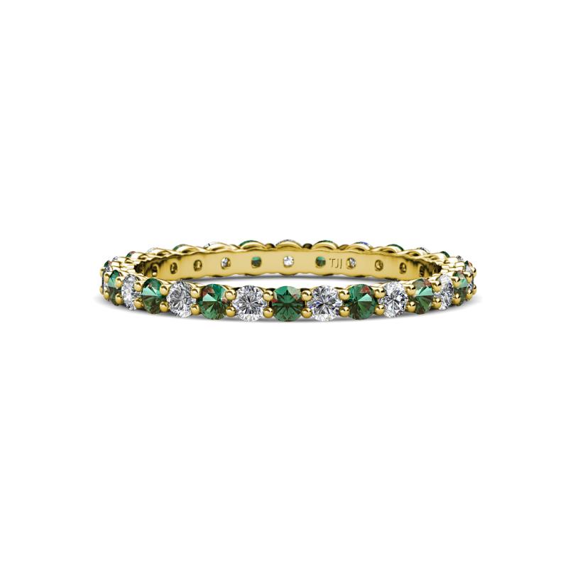 Evelyn 2.00 mm Diamond and Lab Created Alexandrite Eternity Band 