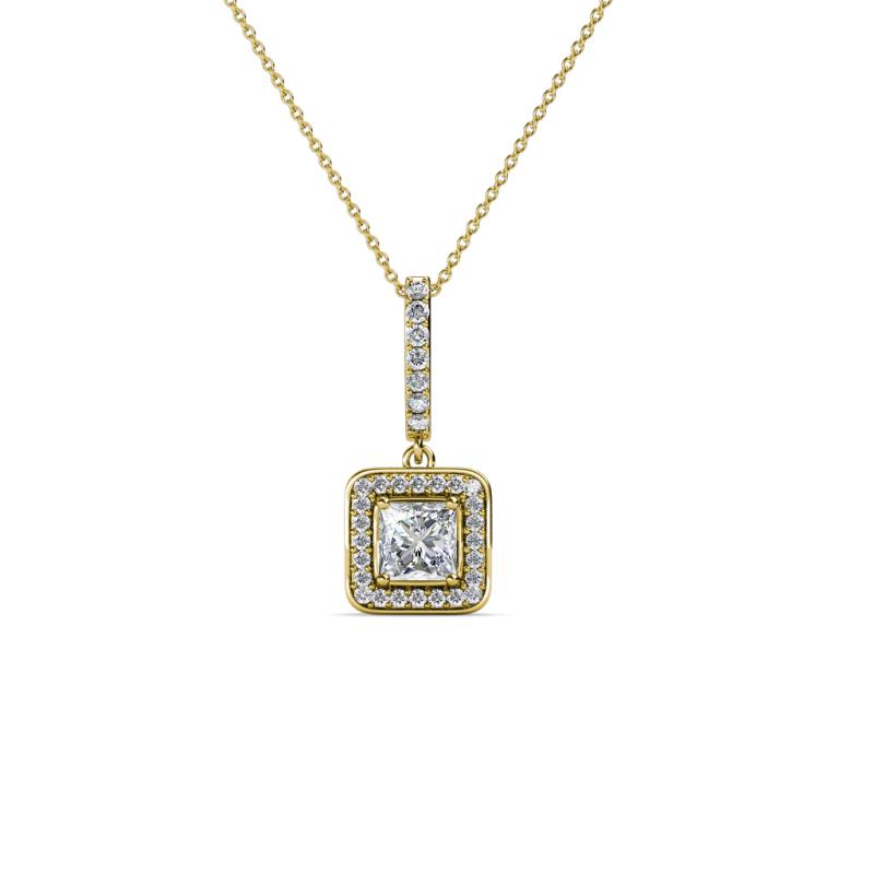 Deana Diamond Womens Halo Pendant Necklace 