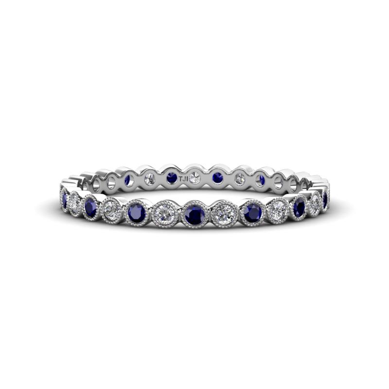 Arria 2.00 mm Blue Sapphire and Diamond Eternity Band 