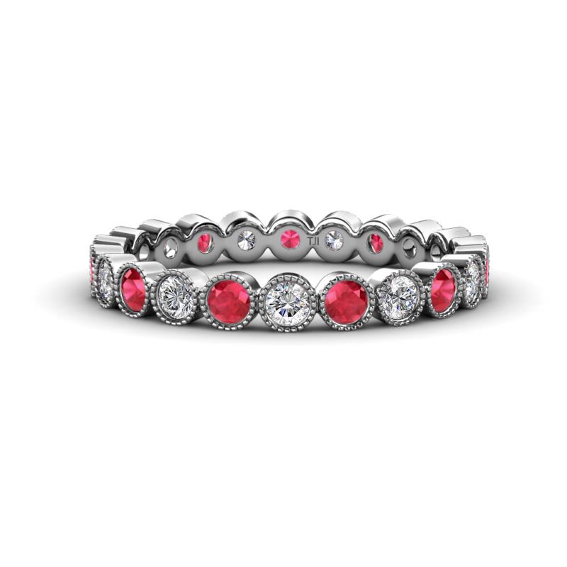 Arria 2.70 mm Ruby and Diamond Eternity Band 