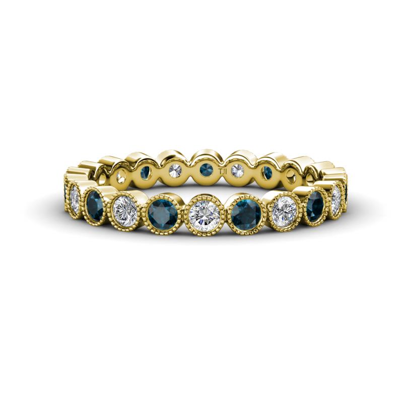 Arria 2.70 mm Blue and White Diamond Eternity Band 