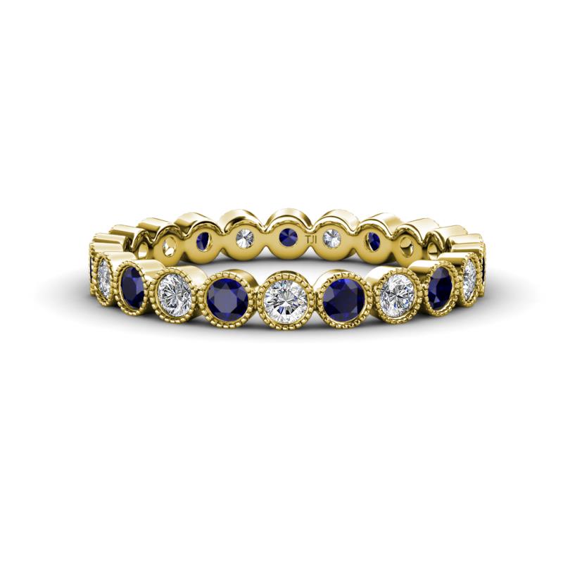 Arria 2.70 mm Blue Sapphire and Diamond Eternity Band 