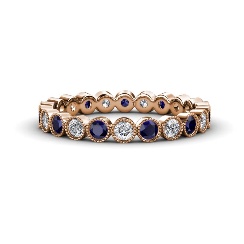 Arria 2.70 mm Blue Sapphire and Diamond Eternity Band 