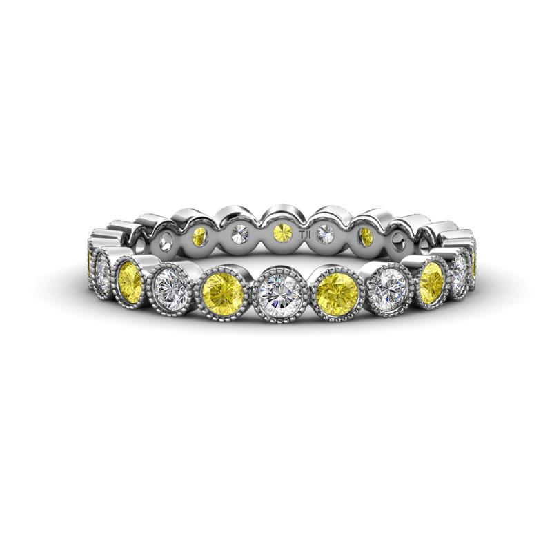Arria 2.70 mm Yellow Sapphire and Diamond Eternity Band 