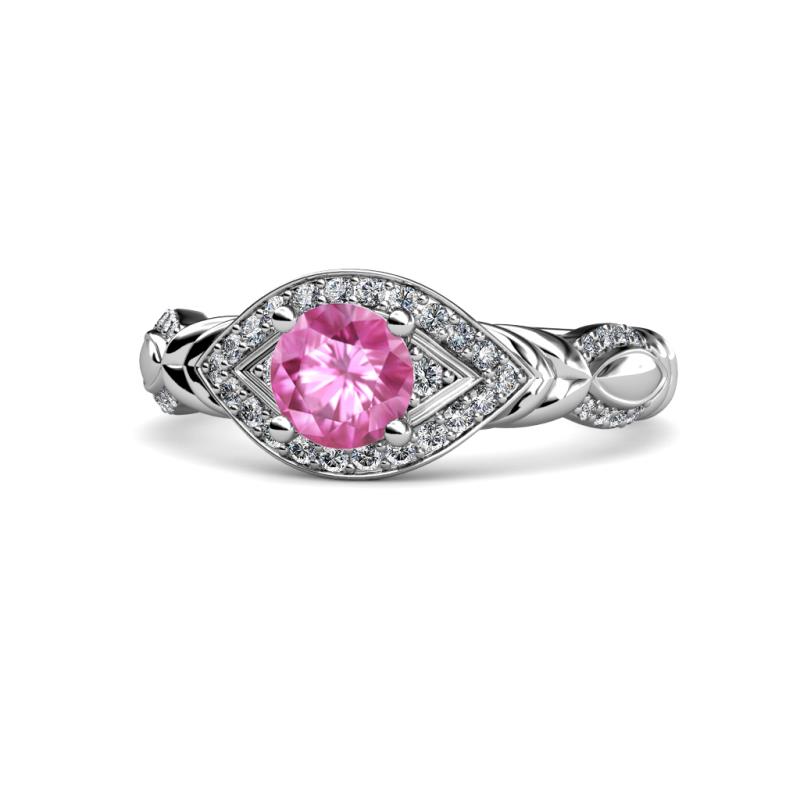 Kalila Signature Pink Sapphire and Diamond Engagement Ring 