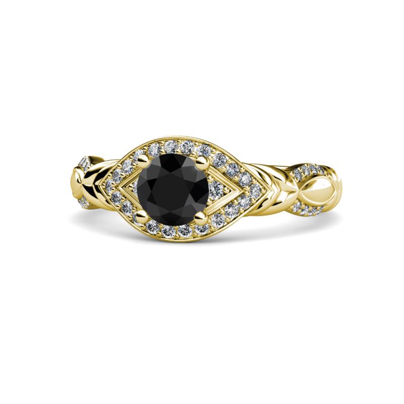 Kalila Signature Black and White Diamond Engagement Ring 