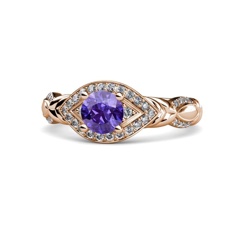 Kalila Signature Iolite and Diamond Engagement Ring 