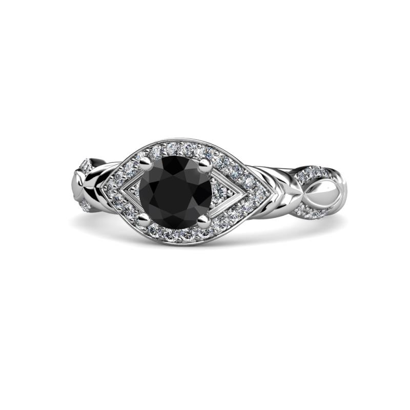 Kalila Signature Black and White Diamond Engagement Ring 