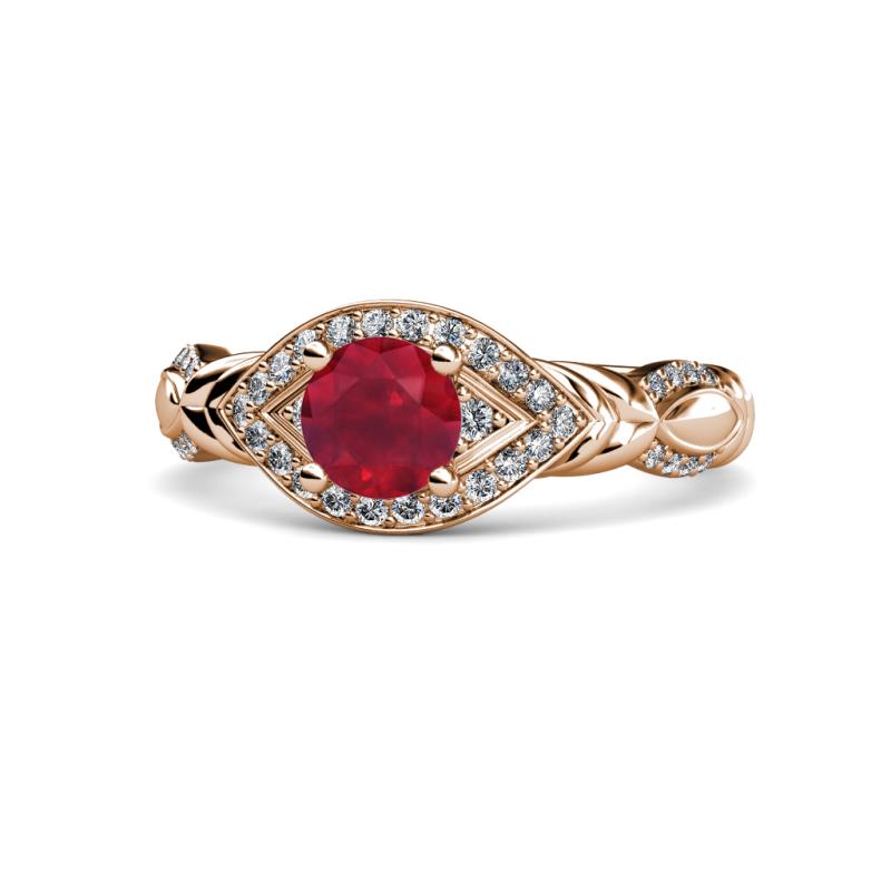 Kalila Signature Ruby and Diamond Engagement Ring 