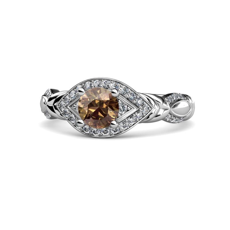 Kalila Signature Smoky Quartz and Diamond Engagement Ring 
