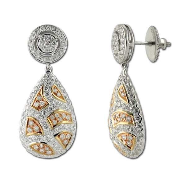 Luxurious Diamond Drop Dangling Earrings 