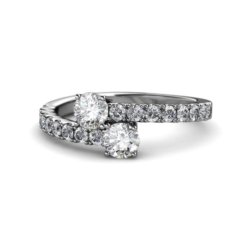 Delise 5.00mm Round Diamond Bypass Ring 