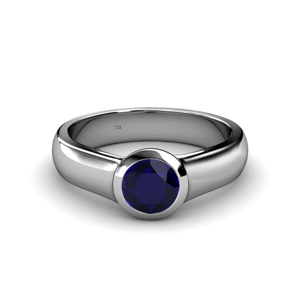 Enola Blue Sapphire Solitaire Engagement Ring 