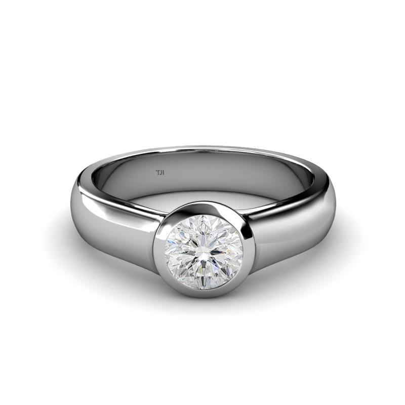 Enola White Sapphire Solitaire Engagement Ring 
