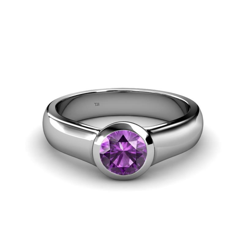 Enola Amethyst Solitaire Engagement Ring 