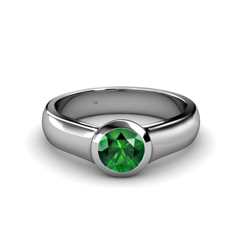 Enola Emerald Solitaire Engagement Ring 