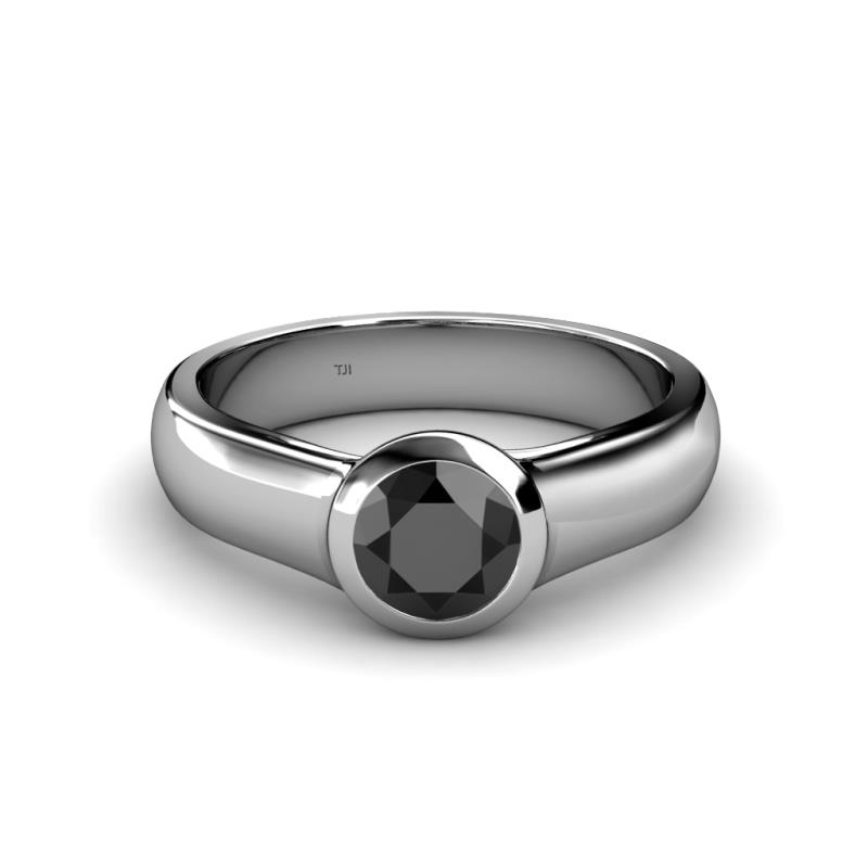 Enola Black Diamond Solitaire Engagement Ring 