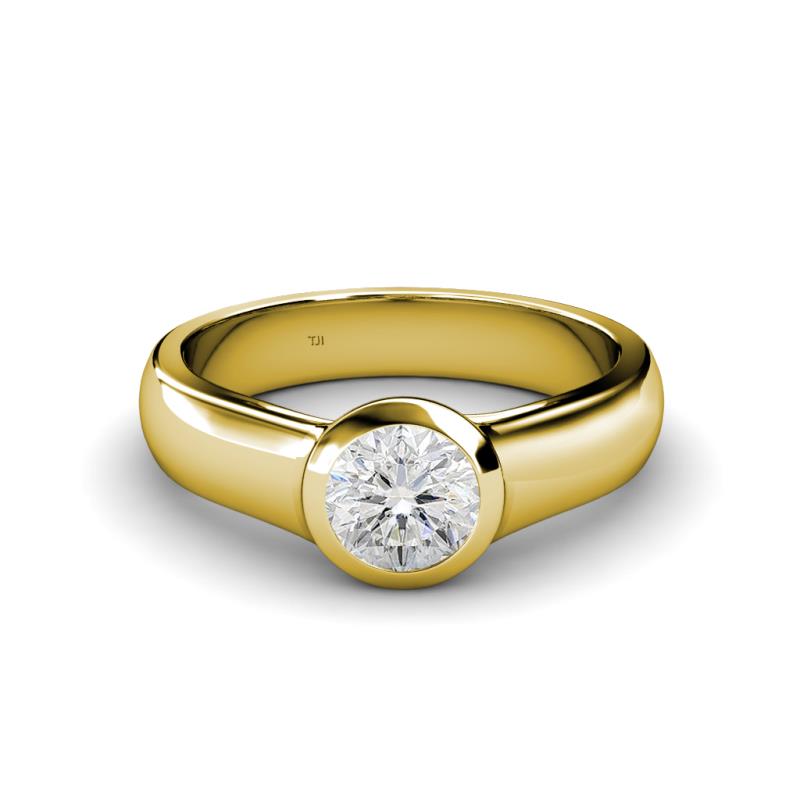 Enola White Sapphire Solitaire Engagement Ring 
