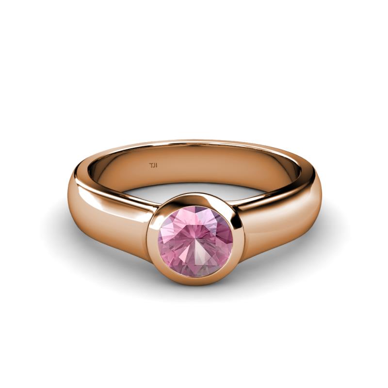 Enola Pink Tourmaline Solitaire Engagement Ring 