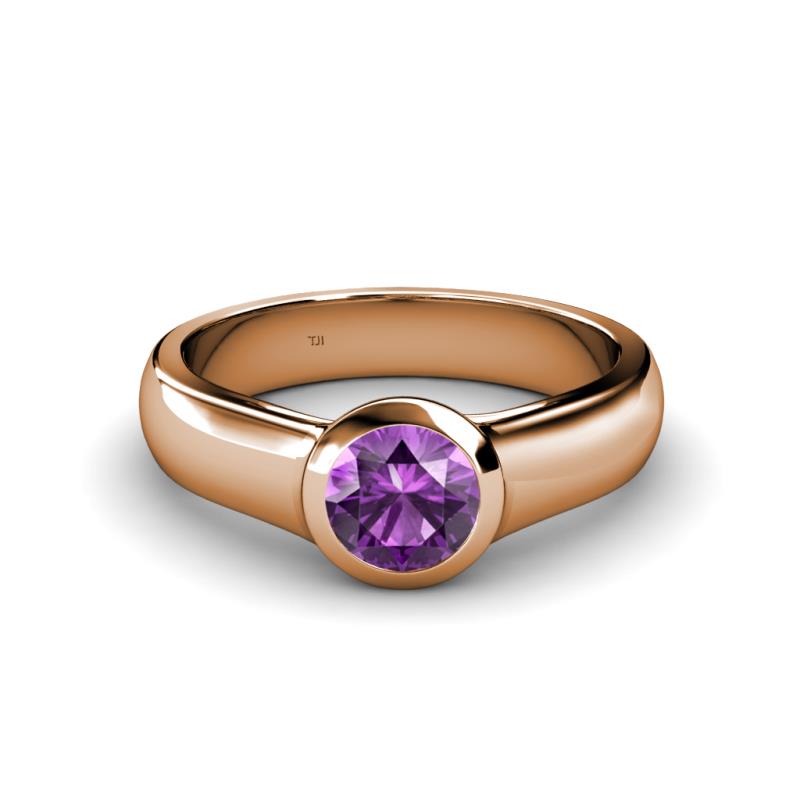 Enola Amethyst Solitaire Engagement Ring 