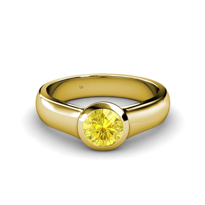 Enola Yellow Sapphire Solitaire Engagement Ring 