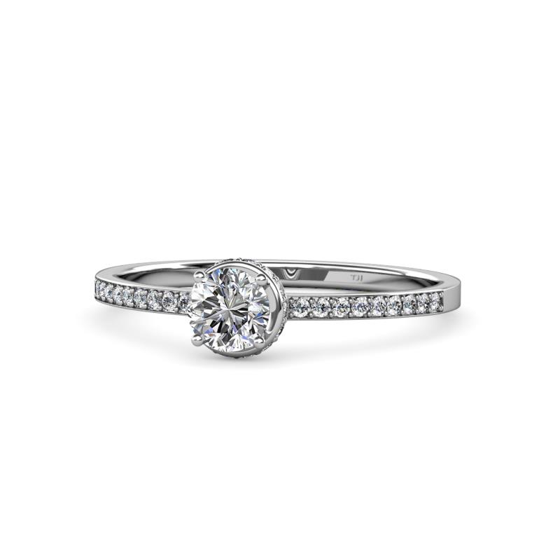 Irene Diamond Halo Engagement Ring 