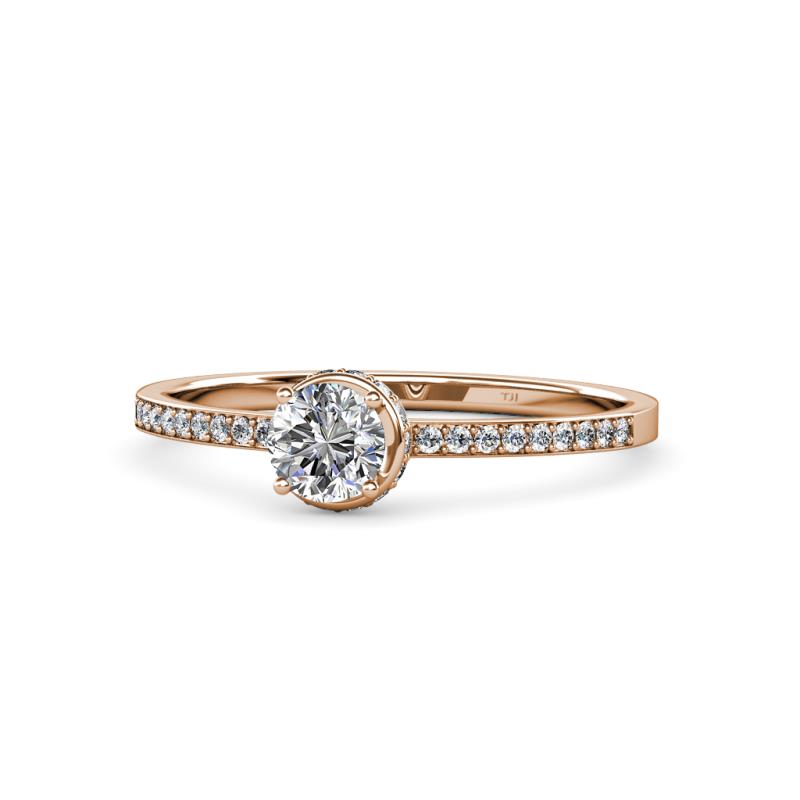 Irene Diamond Halo Engagement Ring 