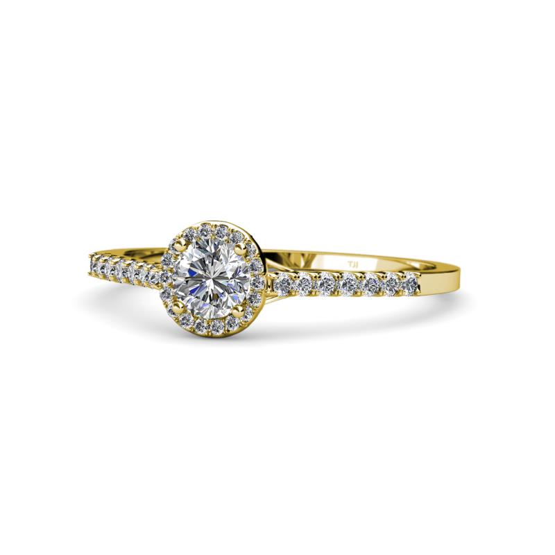 Cyra Diamond Halo Engagement Ring 