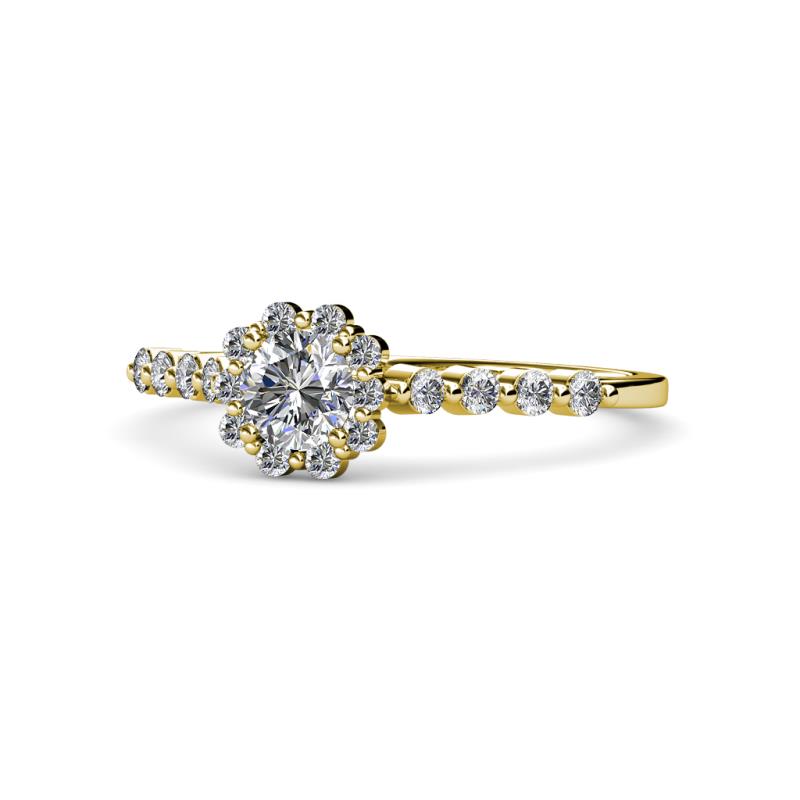 Fiore Diamond Halo Engagement Ring 