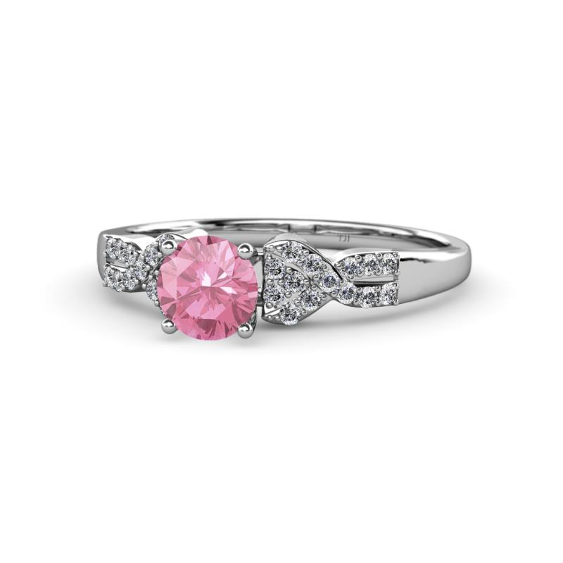 Keyna Pink Tourmaline and Diamond Engagement Ring 