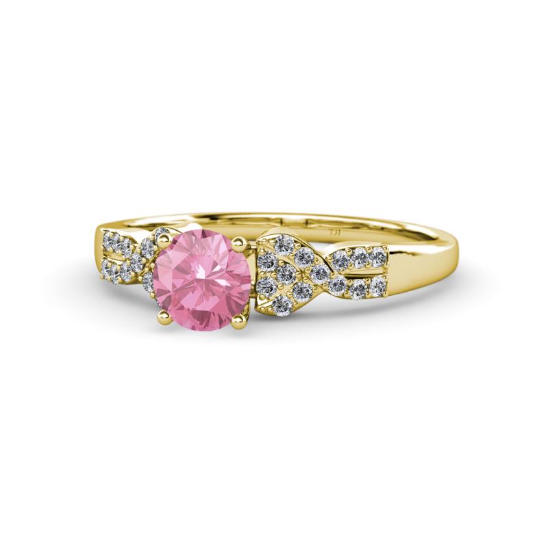 Keyna Pink Tourmaline and Diamond Engagement Ring 