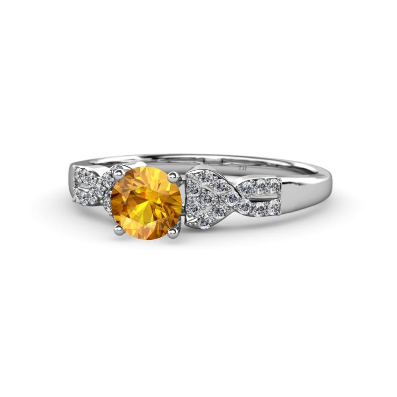Keyna Citrine and Diamond Engagement Ring 