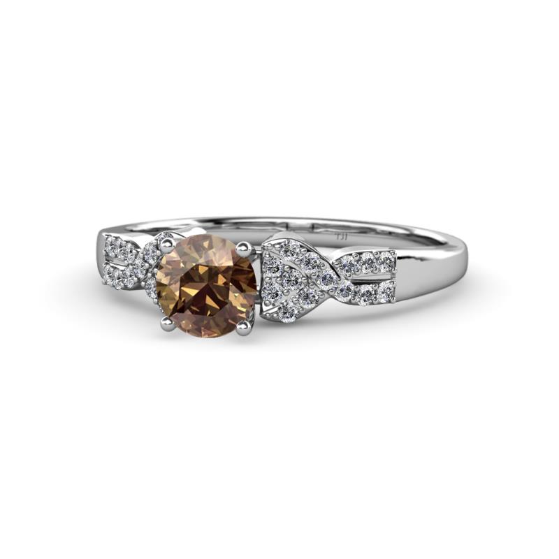 Keyna Smoky Quartz and Diamond Engagement Ring 