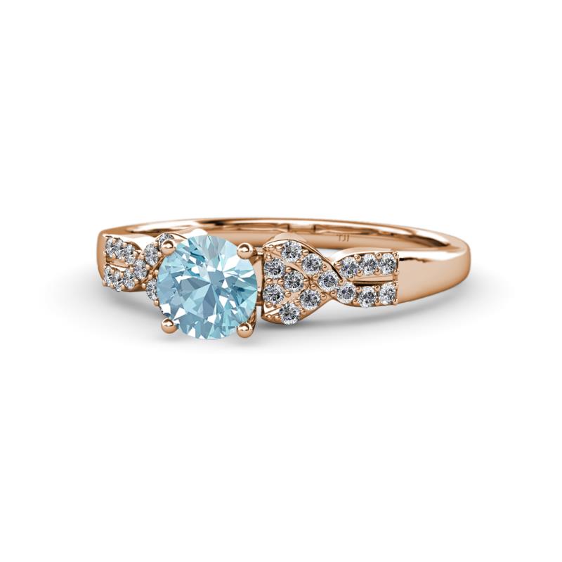 Keyna Aquamarine and Diamond Engagement Ring 