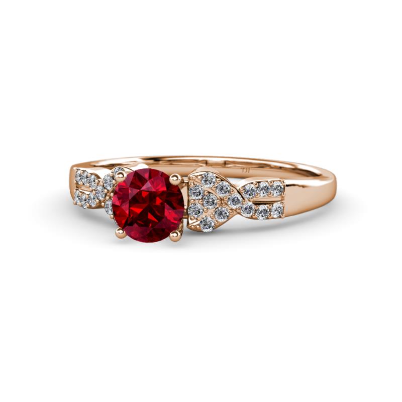 Keyna Ruby and Diamond Engagement Ring 