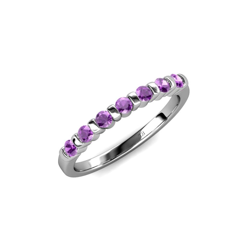 Macie 2.00 mm Amethyst 7 Stone Wedding Band 