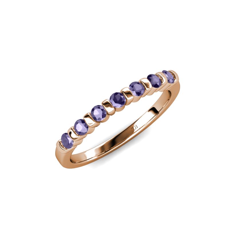 Macie 2.00 mm Iolite 7 Stone Wedding Band 